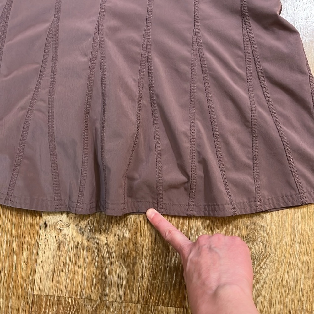 Athleta Skort Women's 2 Purple Brown Pocket Drawstring Athletic Performance - Picture 16 of 16